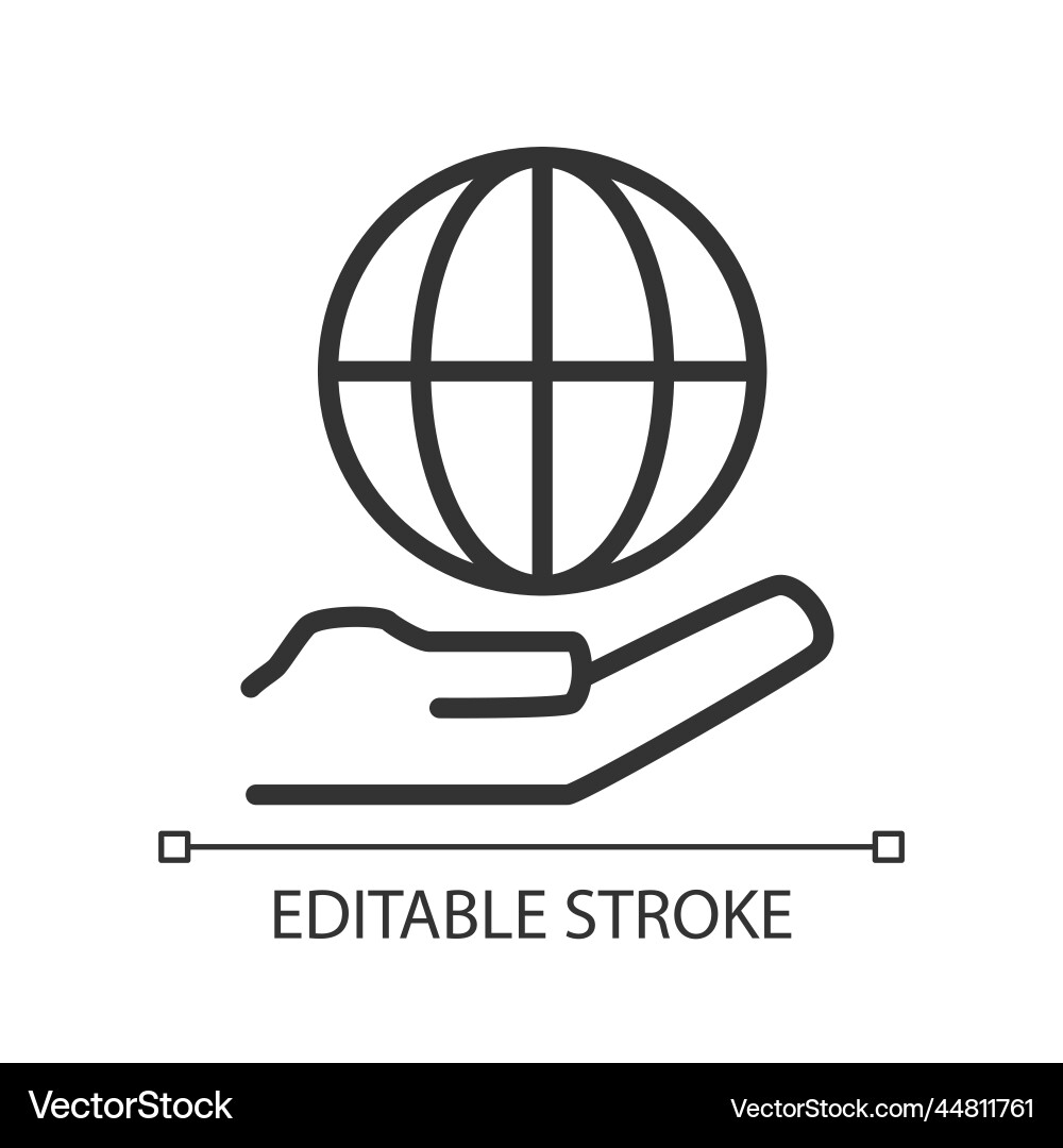 Internet service pixel perfect linear icon Internet service pixel perfect linear icon vector image
