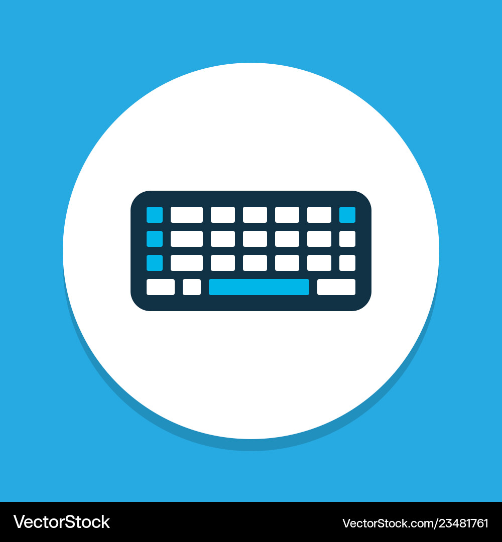 Keyboard icon colored symbol premium quality Keyboard icon colored symbol premium quality vector image