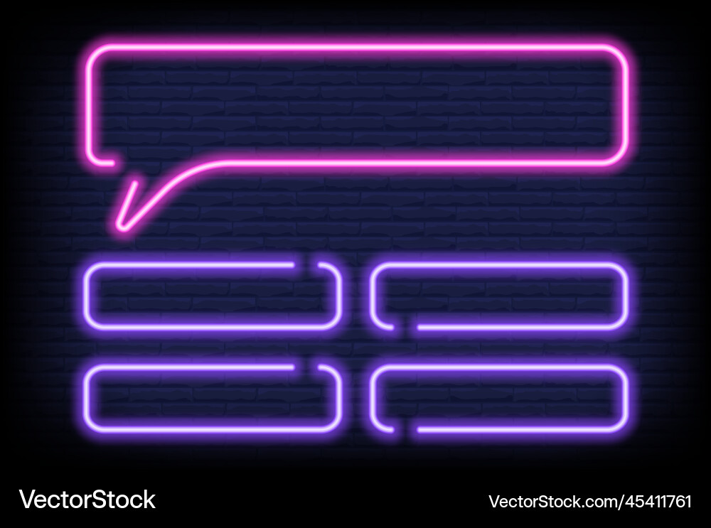 Neon quiz game template four options answers Neon quiz game template four options answers vector image