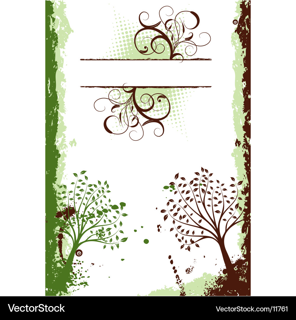 Rustic Botanical Border vector image