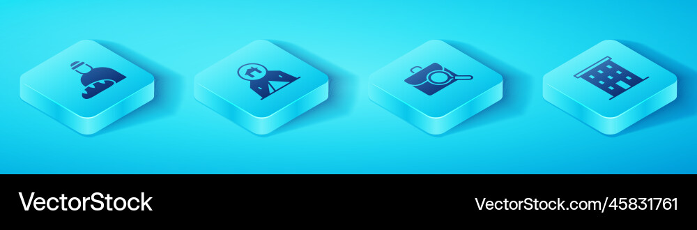 Set isometric feeding the homeless tourist tent Vector Image