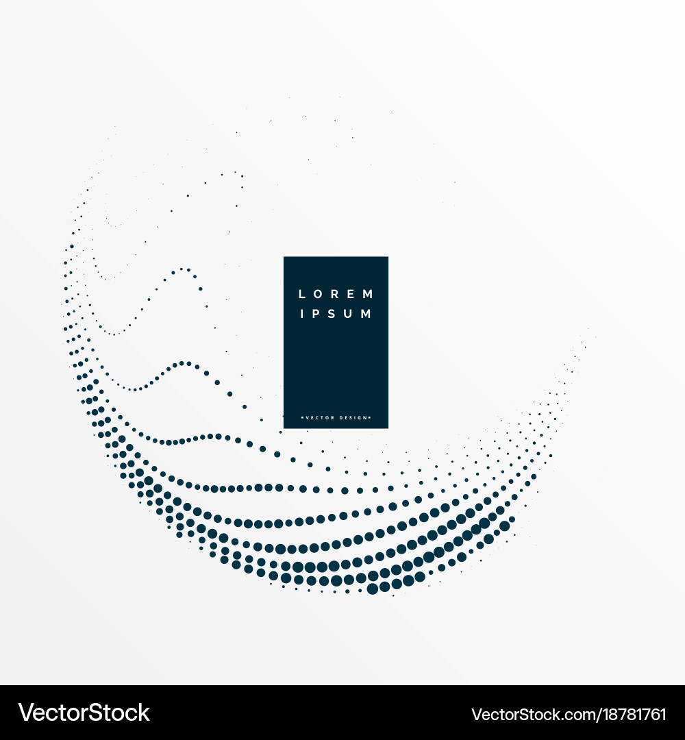 Stylish halftone dots swirl pattern background vector image