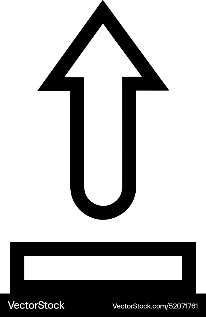 Upload outline icon symbol image Upload outline icon symbol image Vector Image
