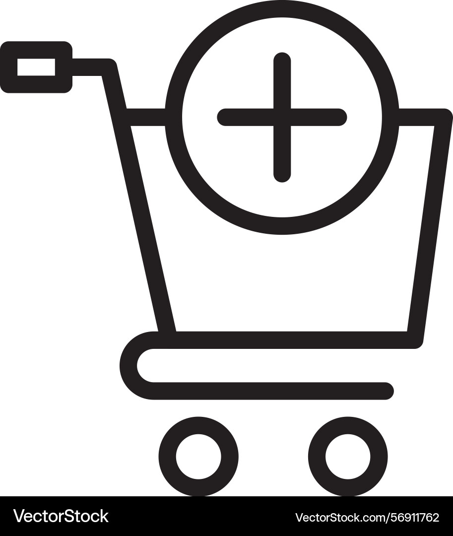 Add to cart linear style icon design vector image