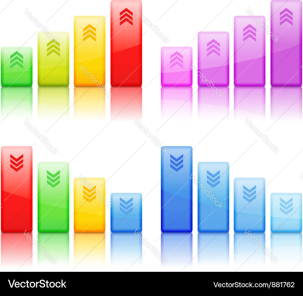 Bar Graph Charts Data vector image