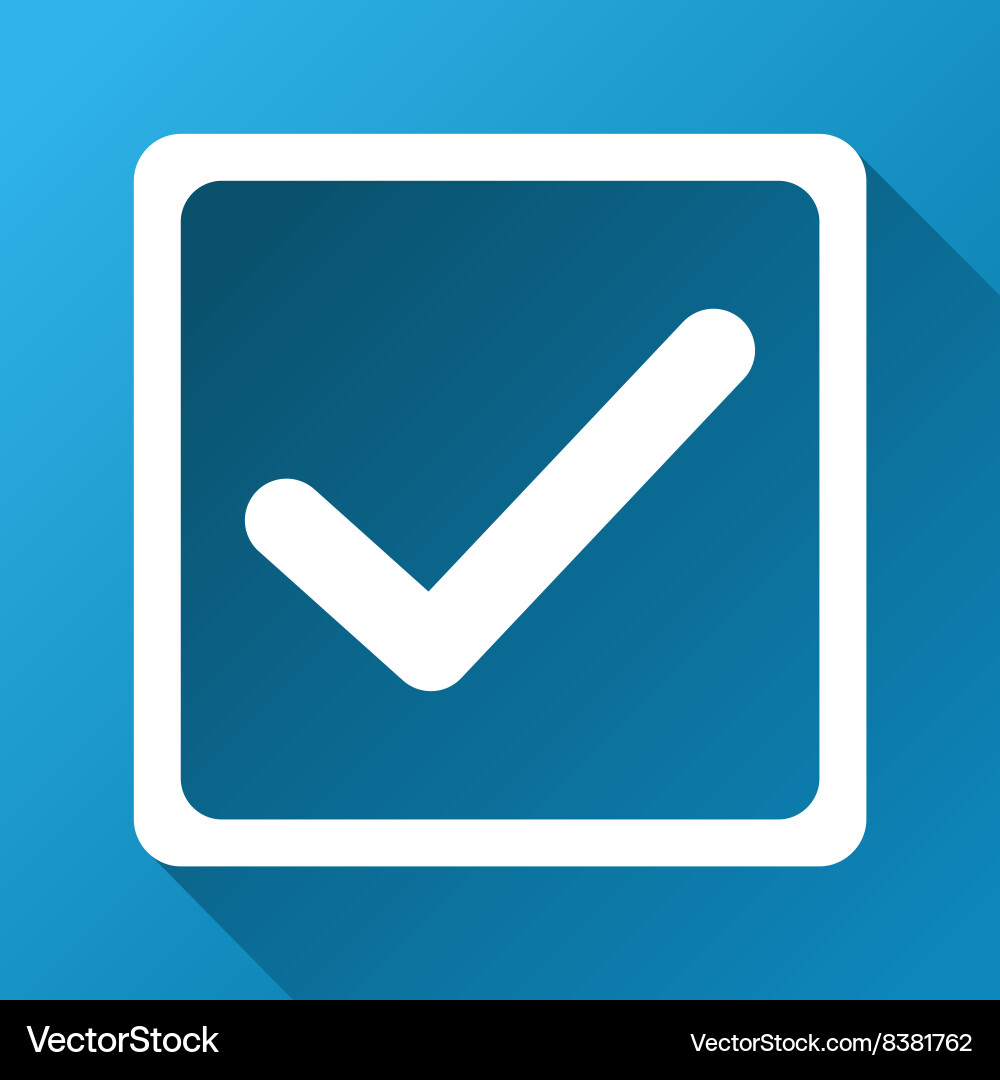Checkbox gradient square icon vector image