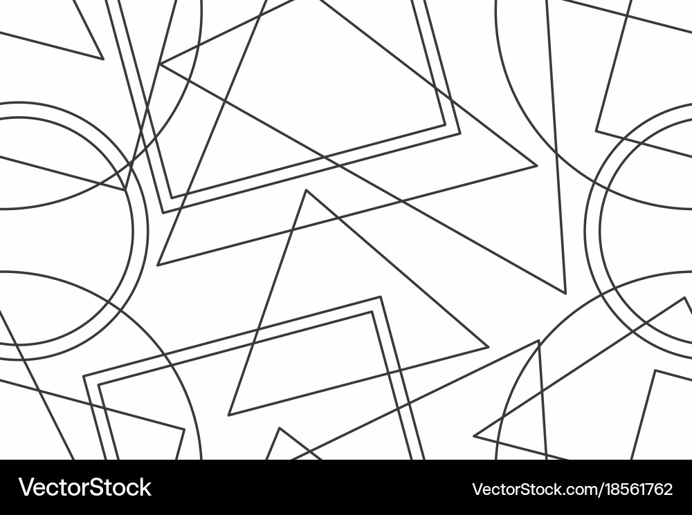 Geometric seamless pattern with linear Vector Image