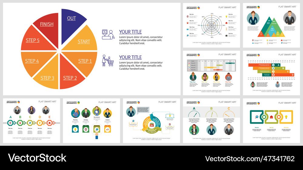 Infographic design elements for presentation slide Infographic design elements for presentation slide Vector Image