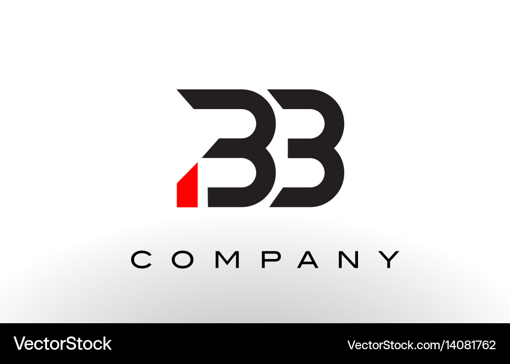 Letter B and B Logo Vector Image
