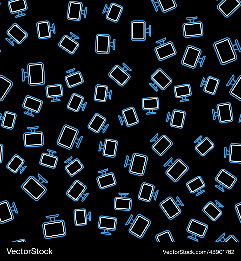 Line computer monitor screen icon isolated Line computer monitor screen icon isolated vector image