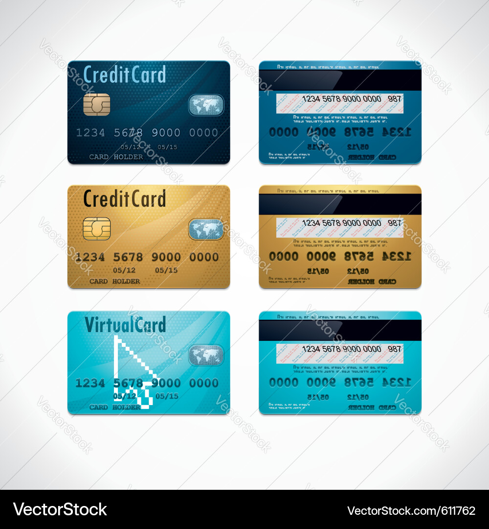 Modern Credit Cards (611762) – Royalty-Free Vector | VectorStock