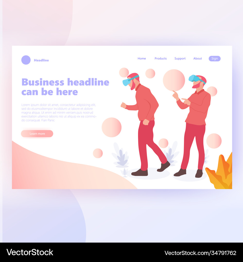 People work in a team and interact with graphs vector image