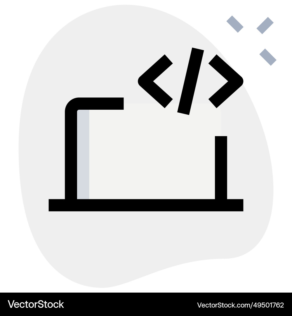 Programmierung in Laptop bearbeiten oder ausführen vektorbild