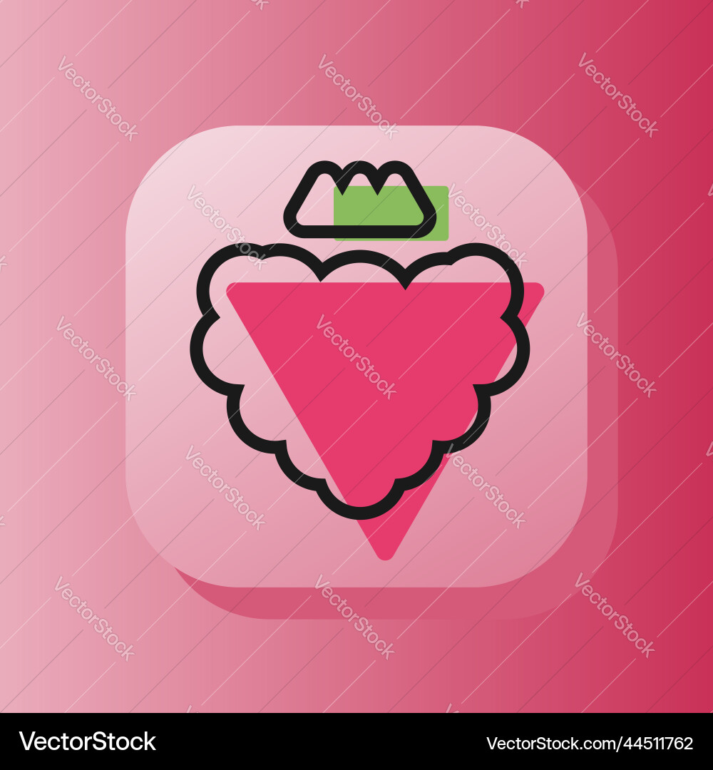 Quadratische Knopf Himbeer Obst Umriss Symbol rosa Quadratische Knopf Himbeer Obst Umriss Symbol rosa vektorbild