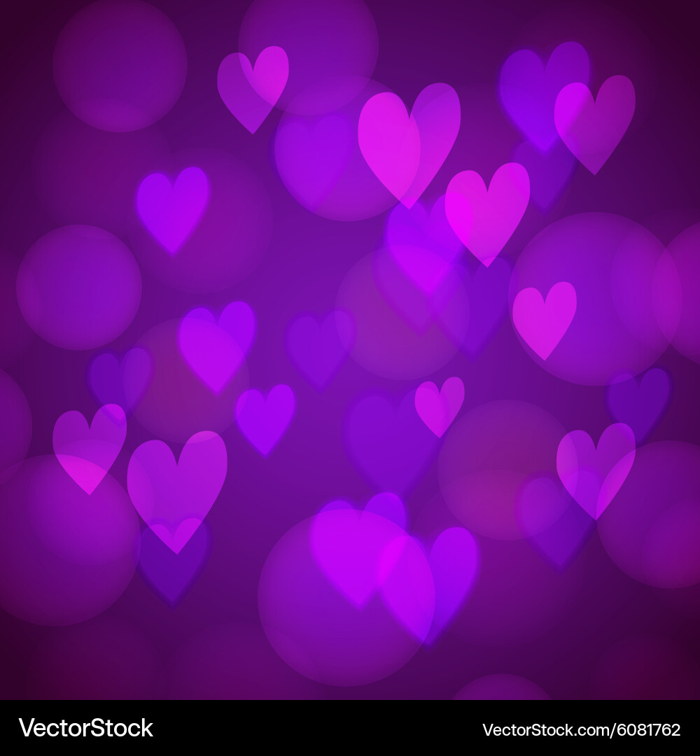 Romantic Bokeh Hearts Background vector image