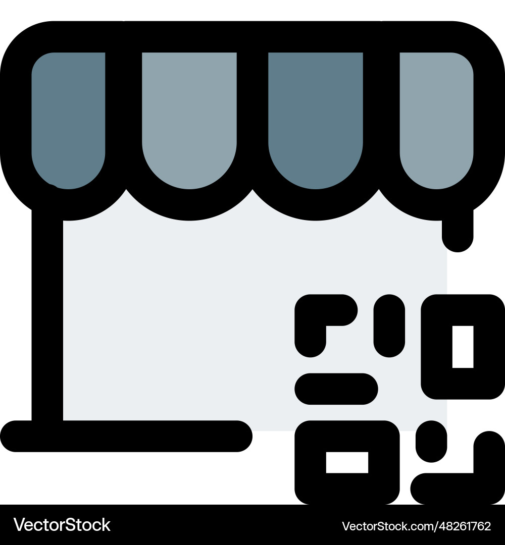 Store details embedded in a barcode Vector Image