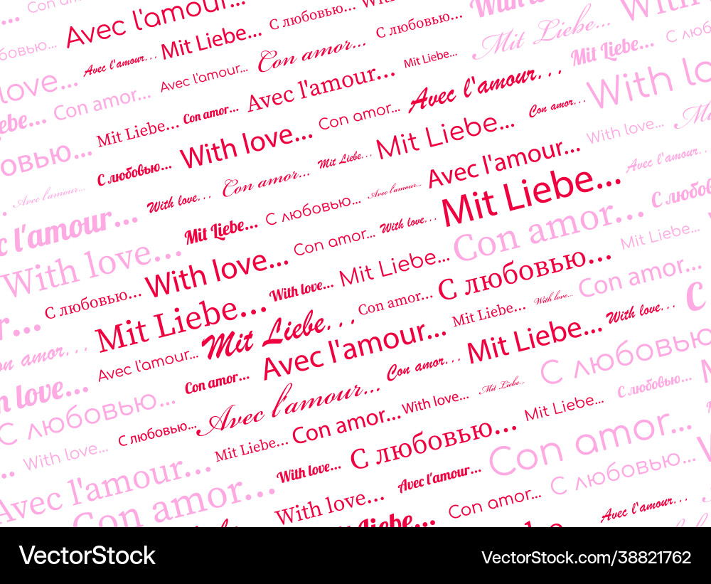 With love text pattern background With love text pattern background vector image