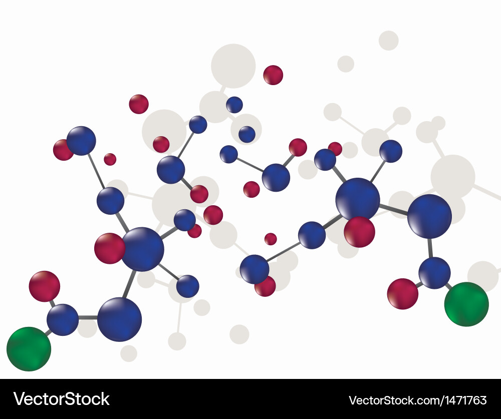Abstract molecular structure background Vector Image