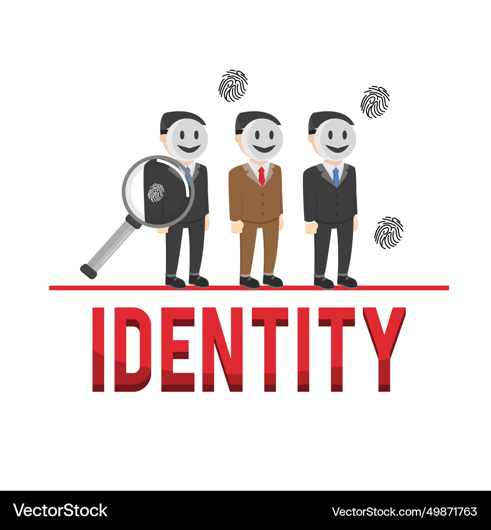 Business identity design character with text Business identity design character with text Vector Image