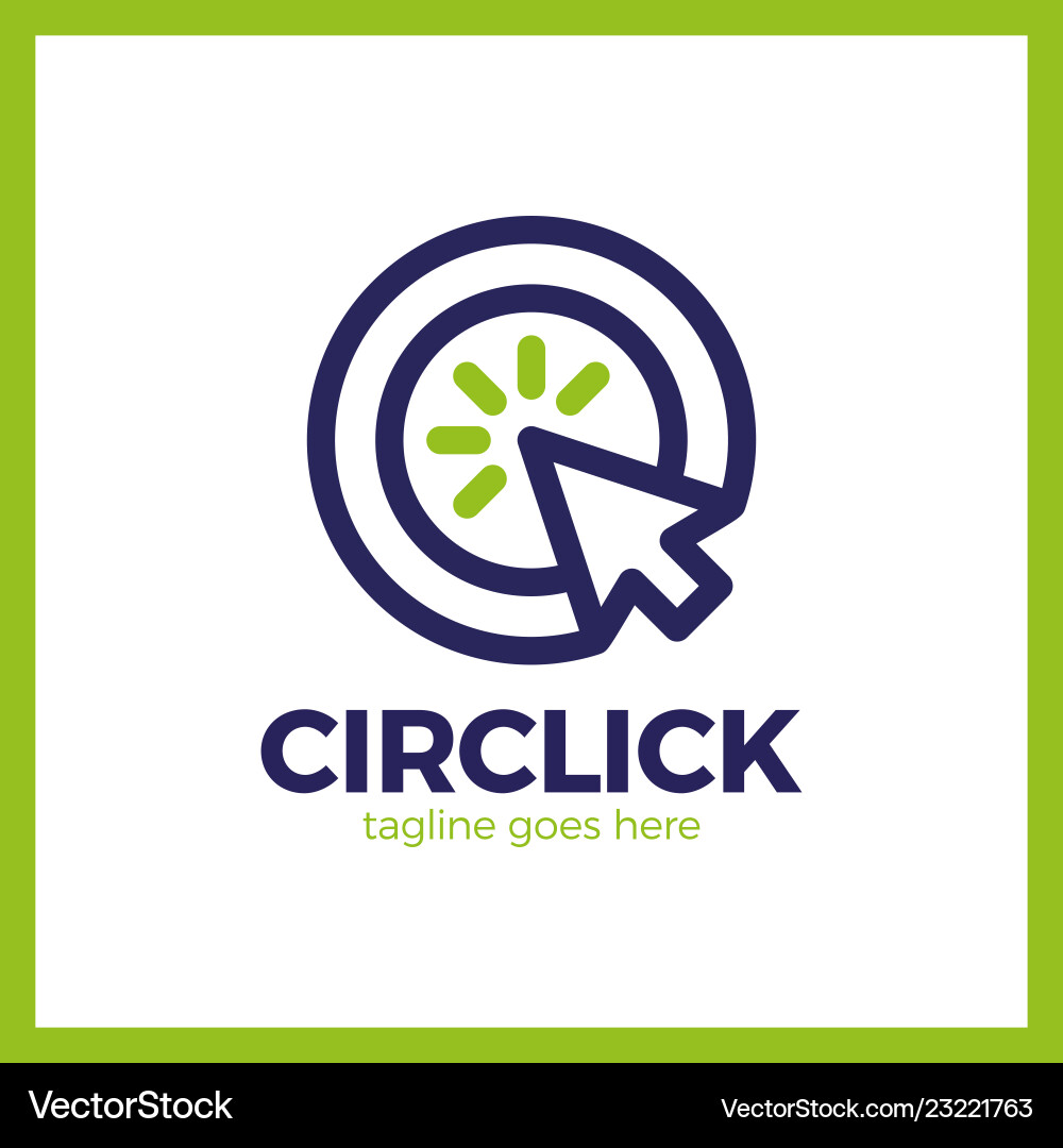 Circle Click Arrow Logo Vector Image