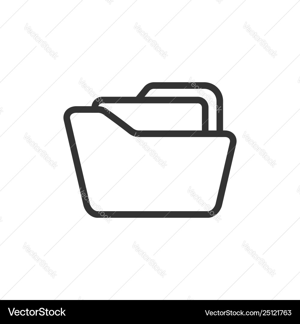 File folder icon in flat style documents archive File folder icon in flat style documents archive vector image