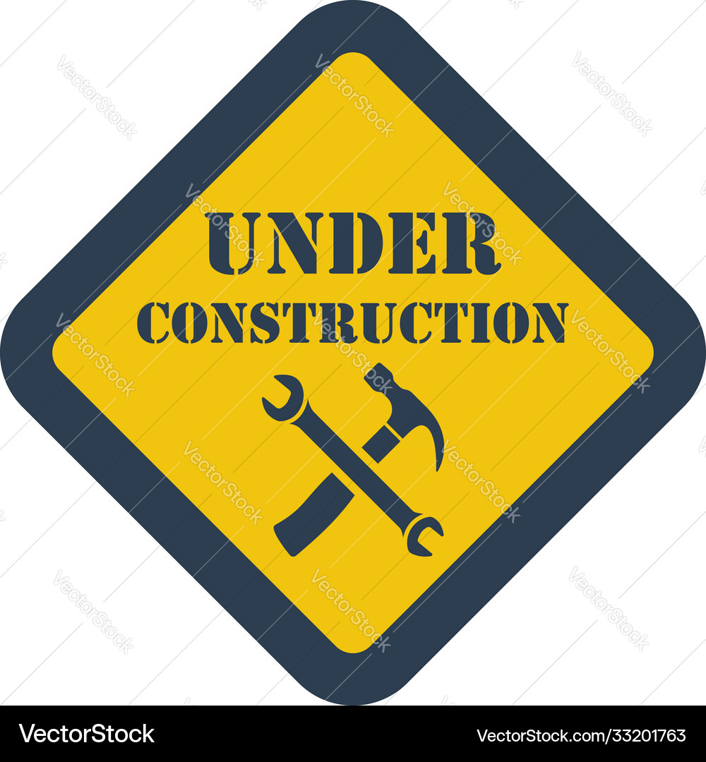 Icon under construction Royalty Free Vector Image