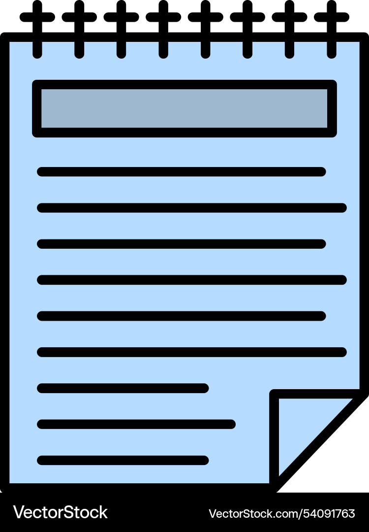 Note line filled icon design vector image