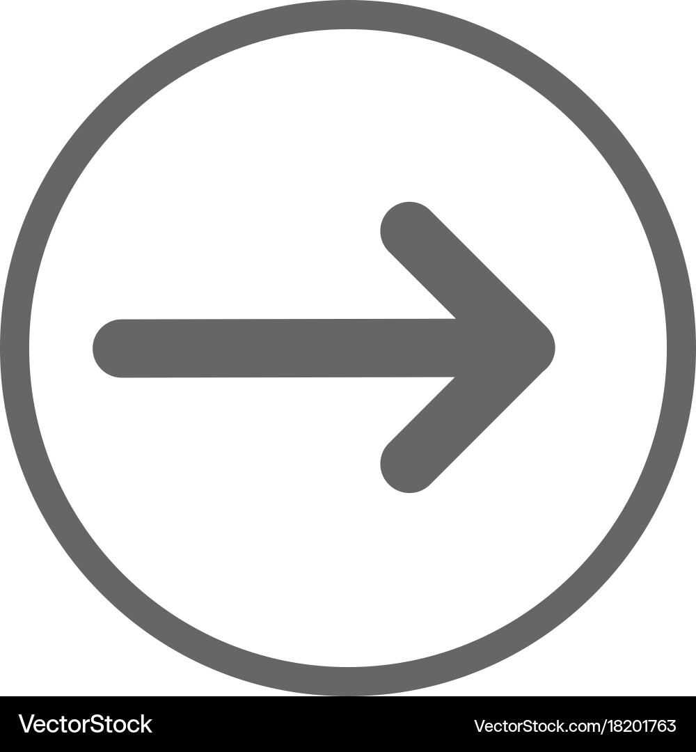 Pointer arrow in modern flat style button Vector Image