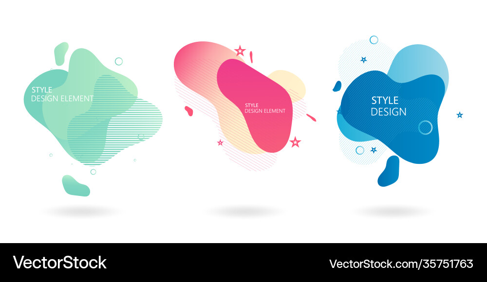 Set abstract modern graphic elements dynamic vector image