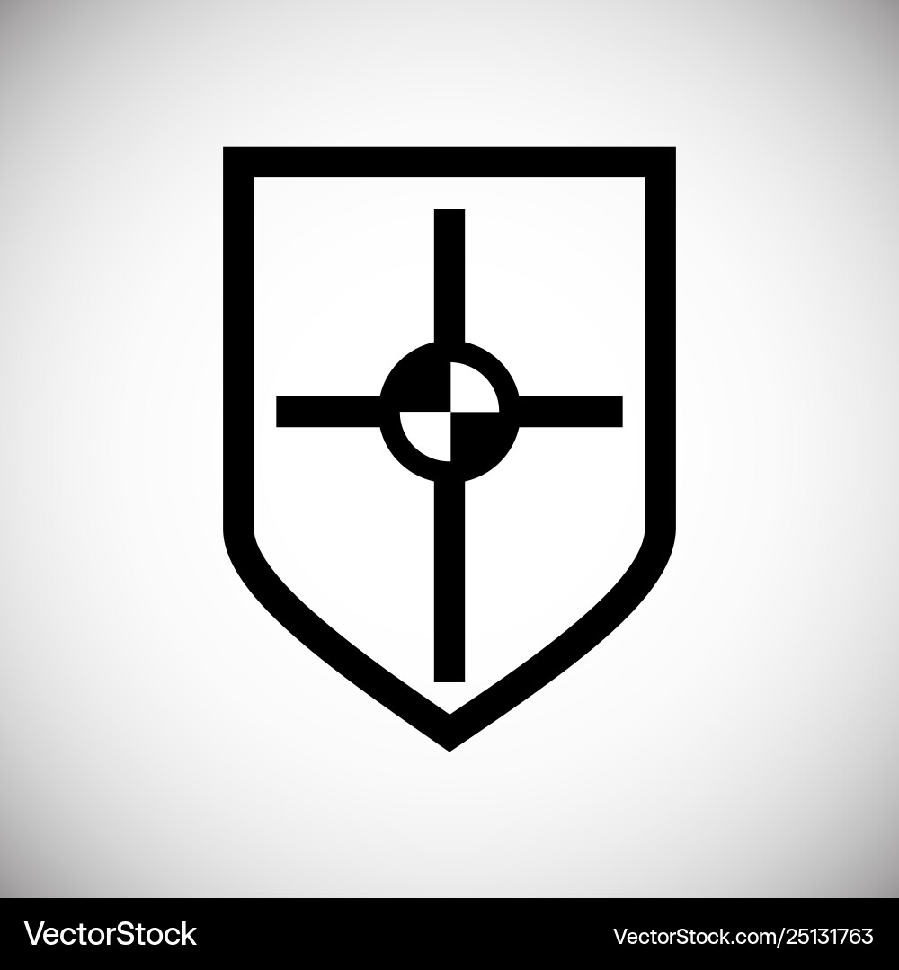Shield icon on background for graphic and web Shield icon on background for graphic and web vector image