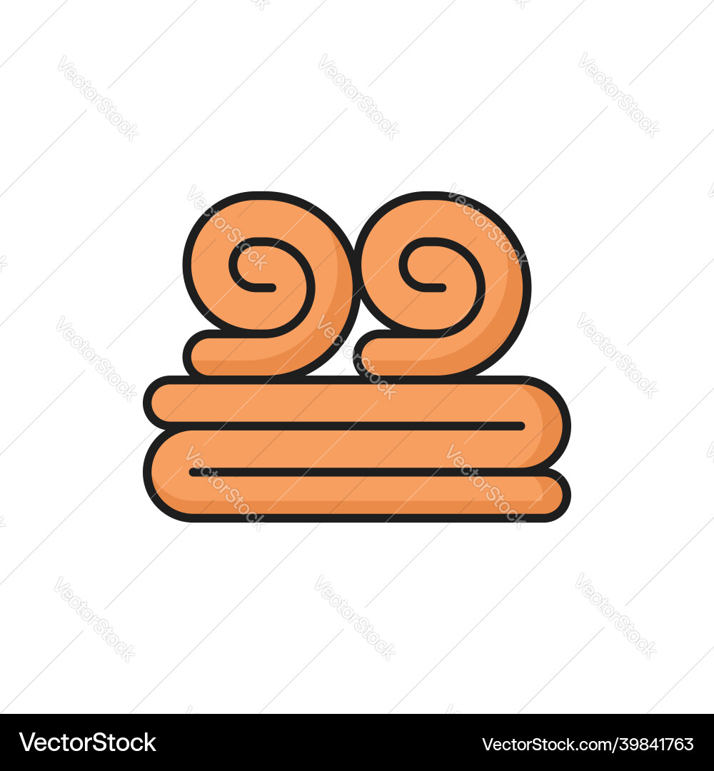 Spa Roll Towels - Isolated Stack Vector Image