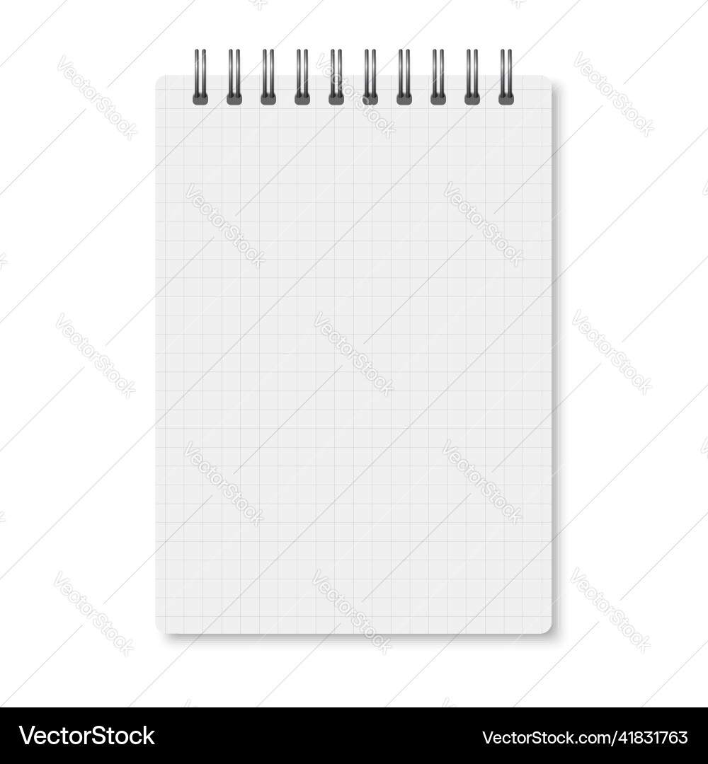 Weiß realistisch a6 Notebook geöffnet mit weich Weiß realistisch a6 Notebook geöffnet mit weich vektorbild