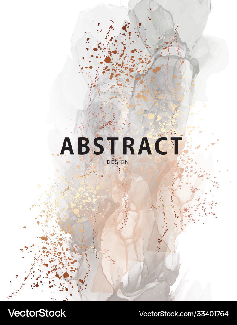 Alcohol Ink Wedding Card Vector Image