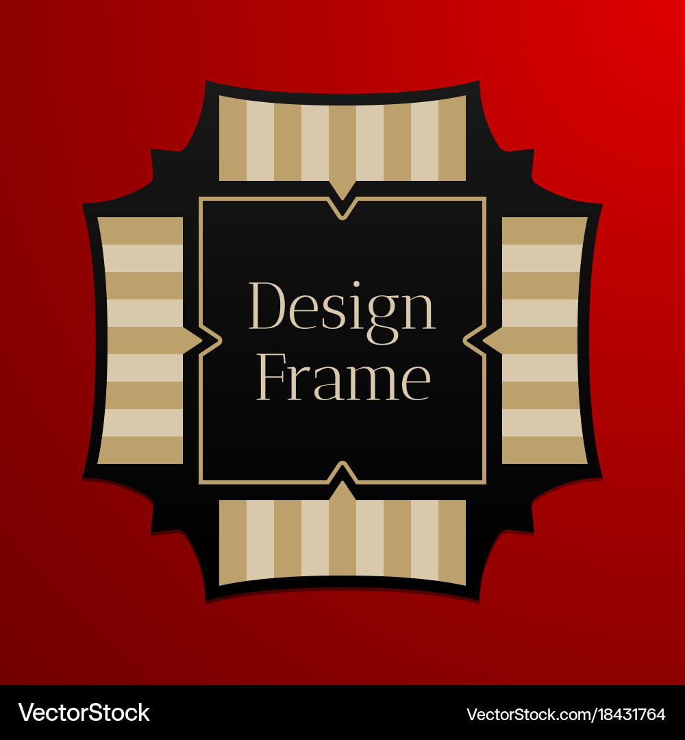 Art frame for text template of design vector image