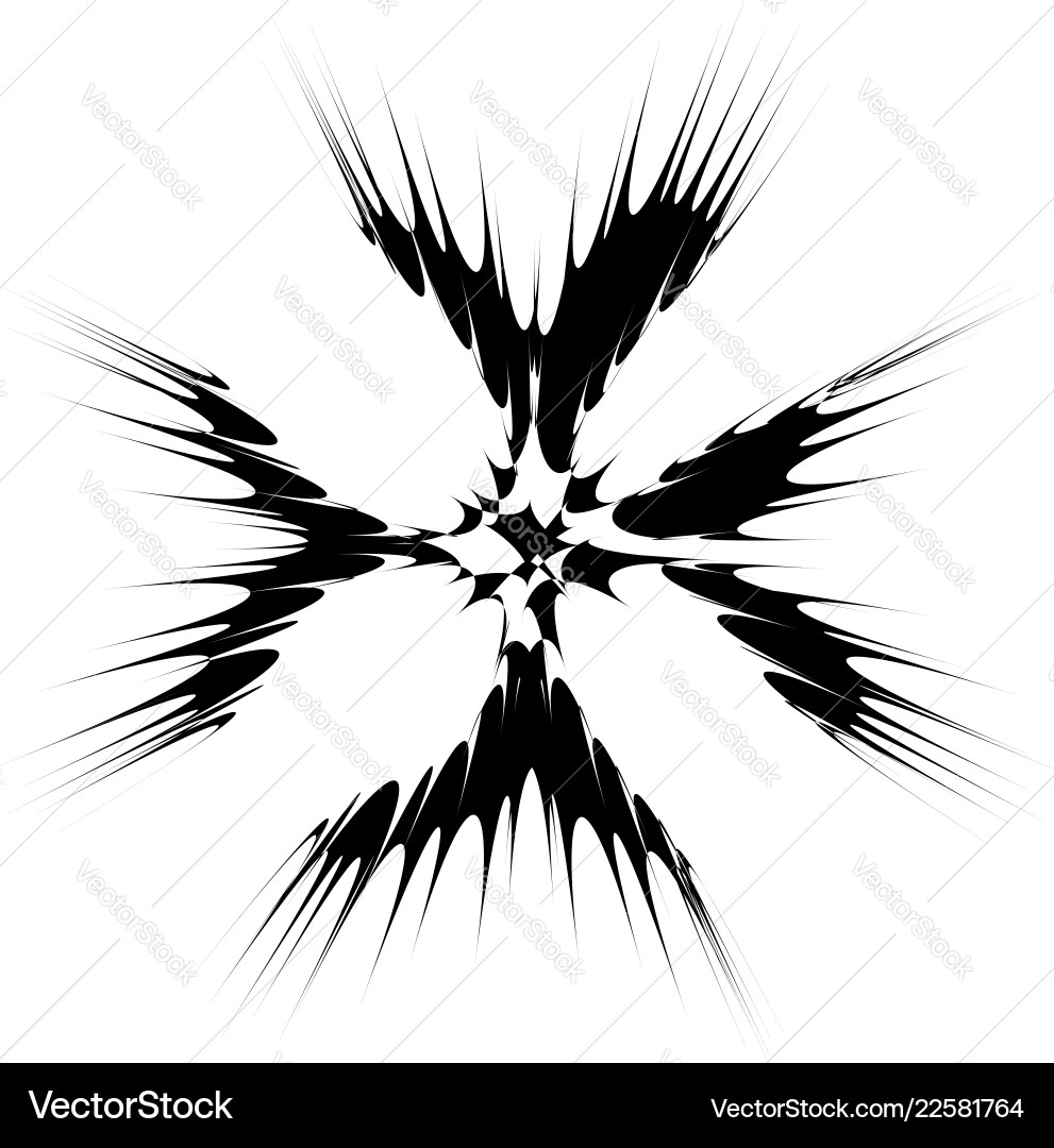 Concentric radial element radiating abstract Vector Image