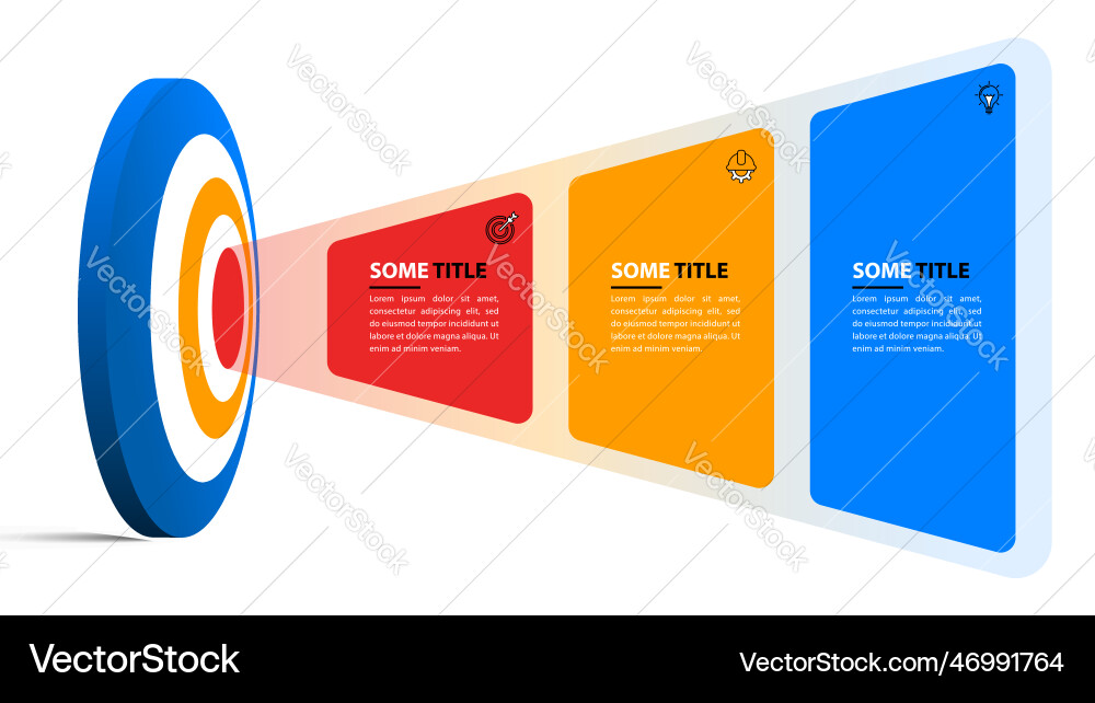 Dartboard Workflow Template vector image