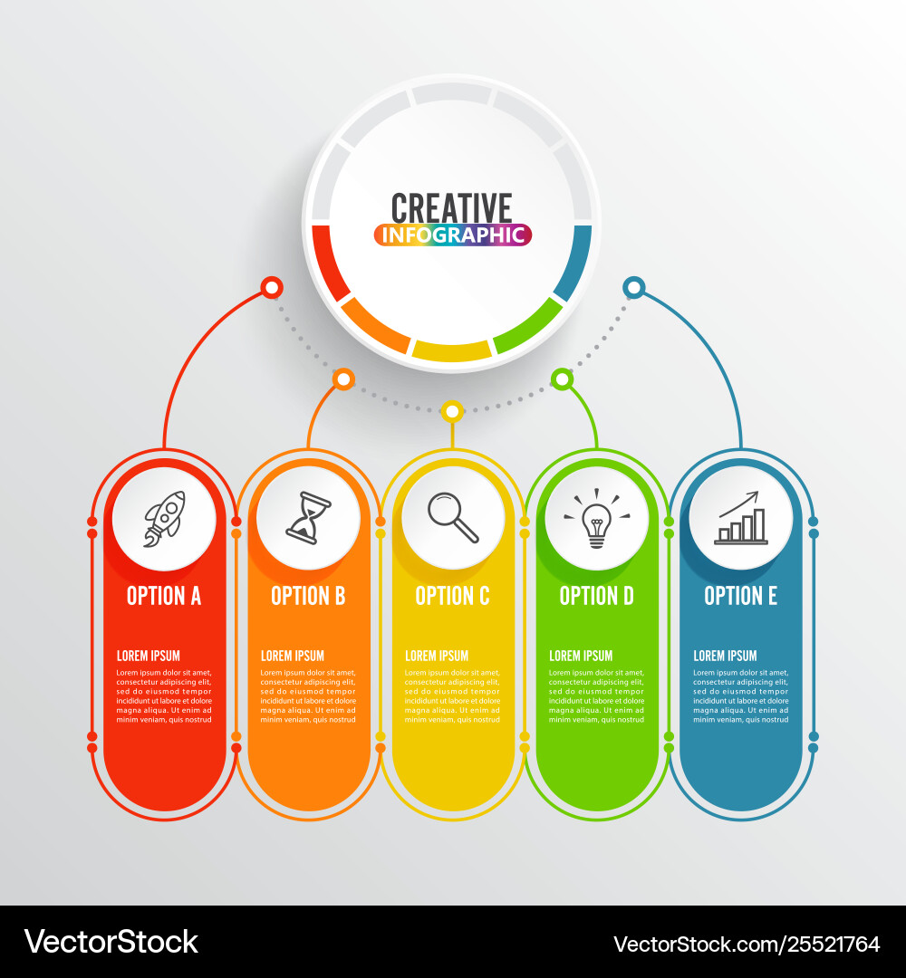 Data Process Flow Chart vector image