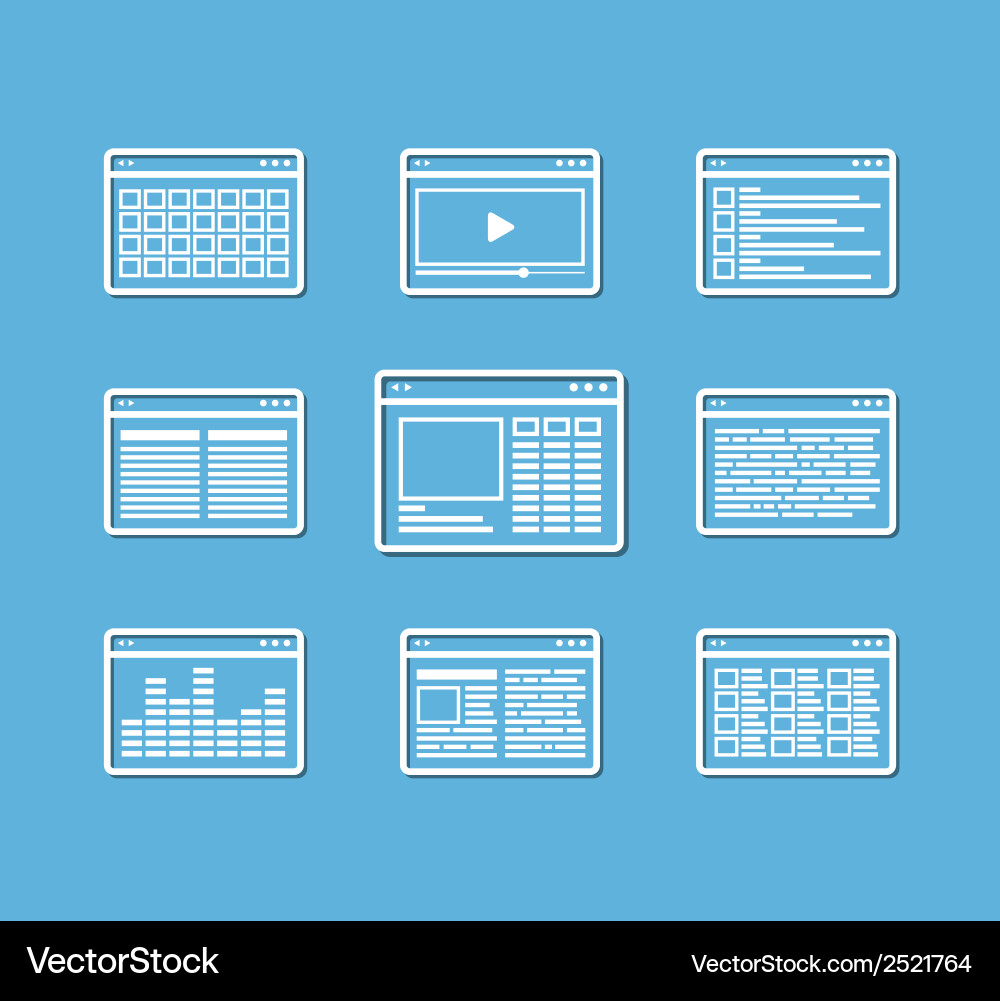 Different web browser icons se Vector Image
