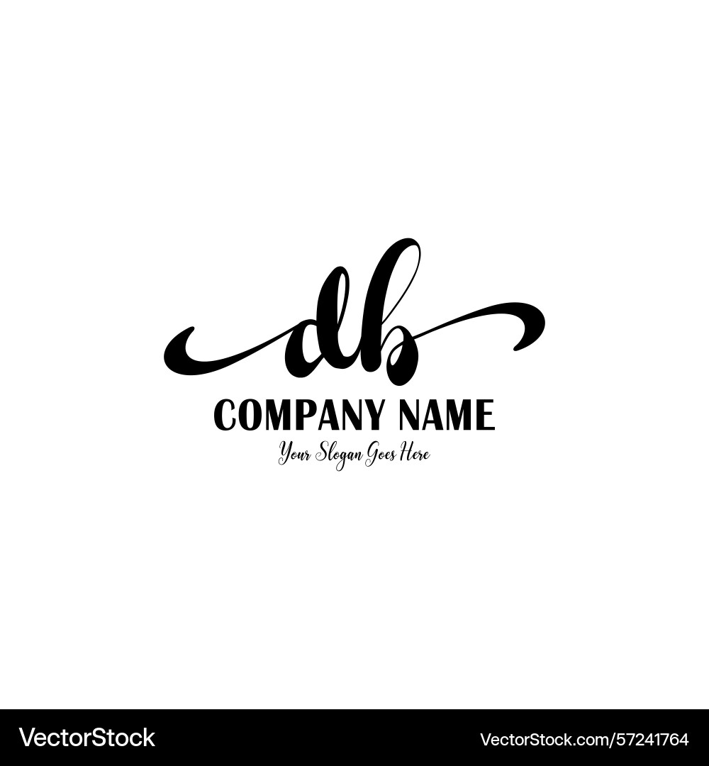 Elegant db initial logo designs with modern Elegant db initial logo designs with modern vector image