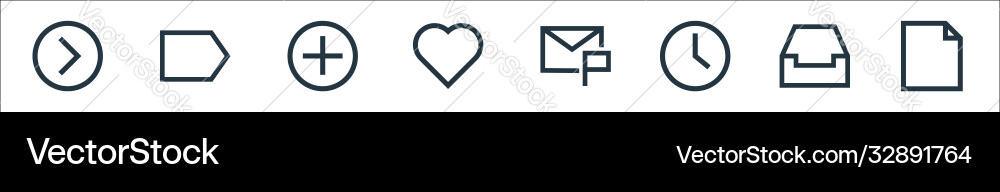 Email line icons linear set quality Email line icons linear set quality vector image