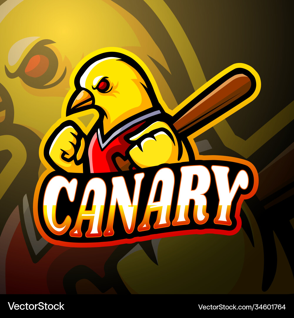 Energetic Canary Mascot Logo Vector Image
