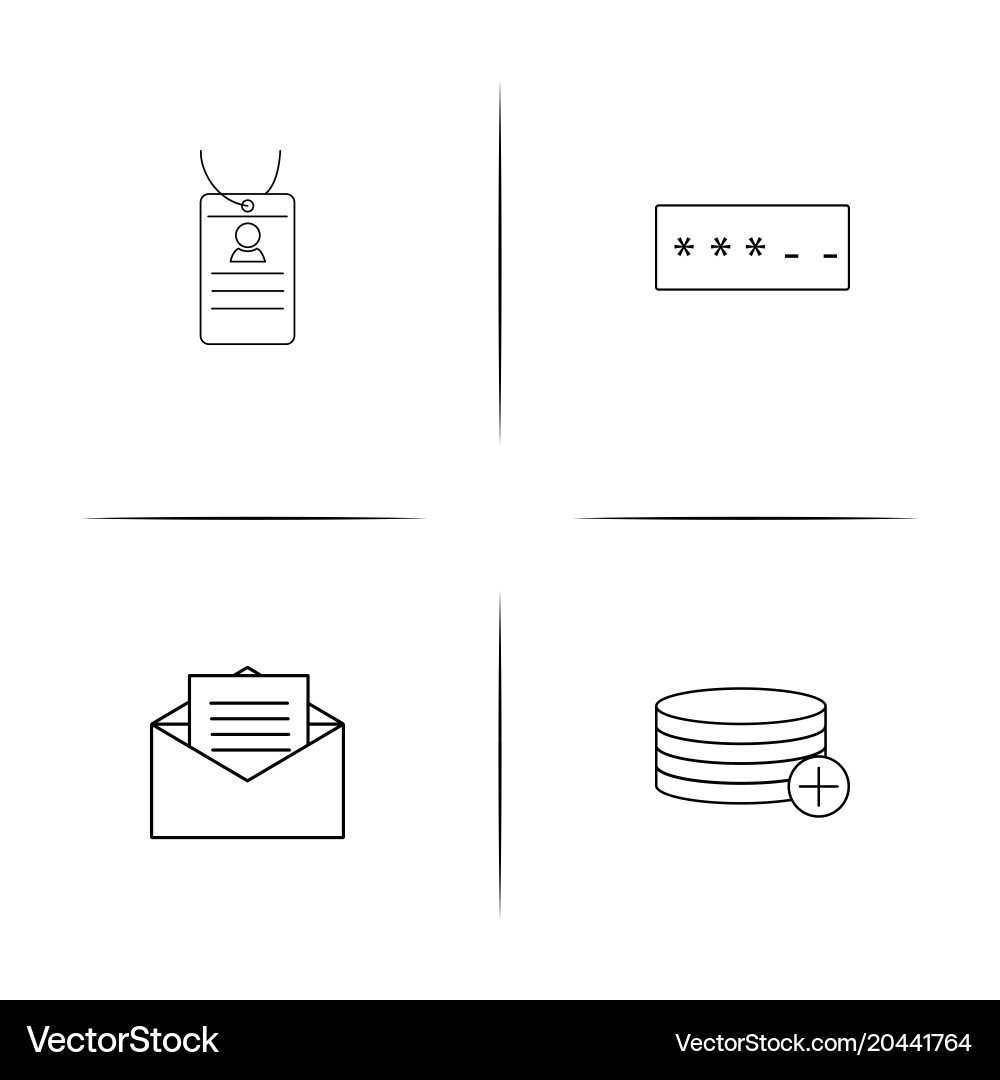 Internet technologies simple linear icon vector image