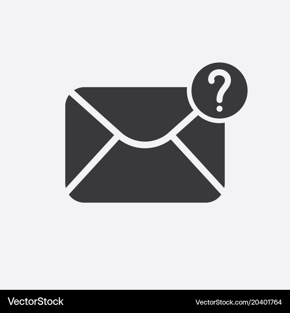 Mail icon with question mark Vector Image