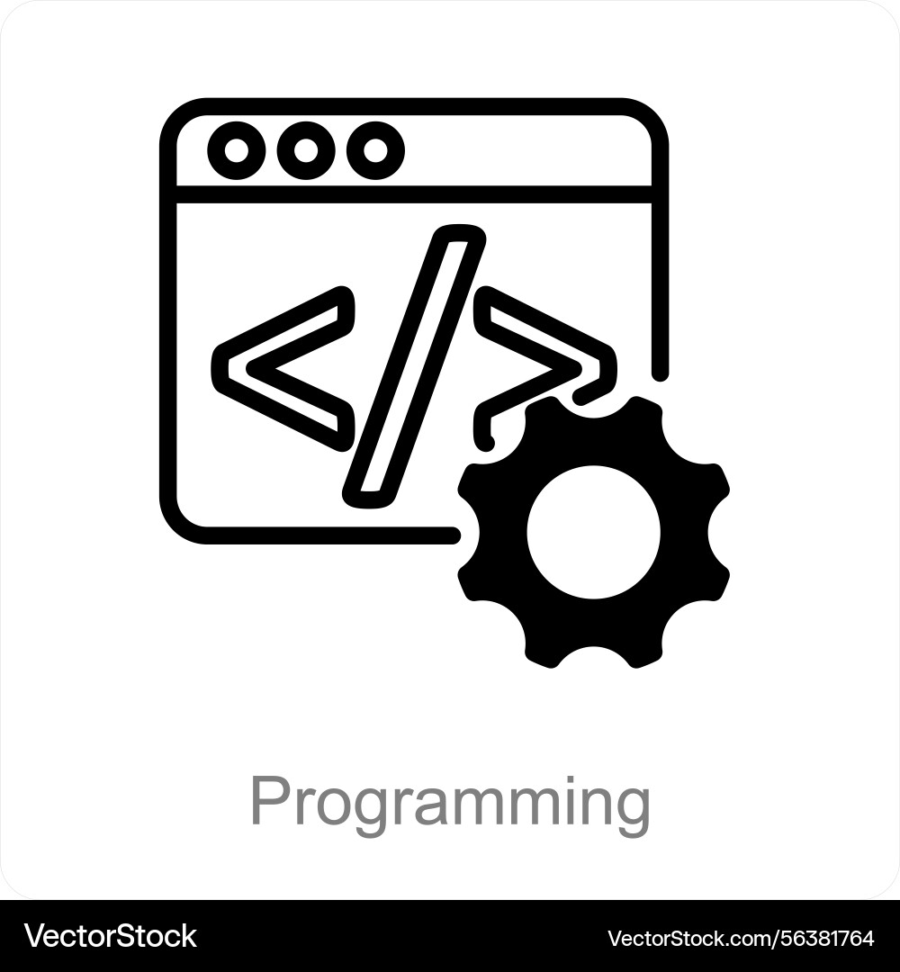 Programming icon concept vector image