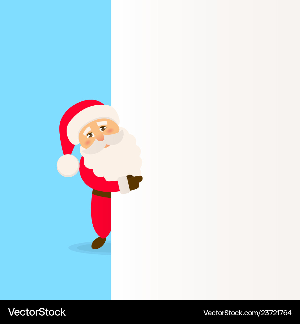 Santa claus with signboard happy Santa claus with signboard happy vector image