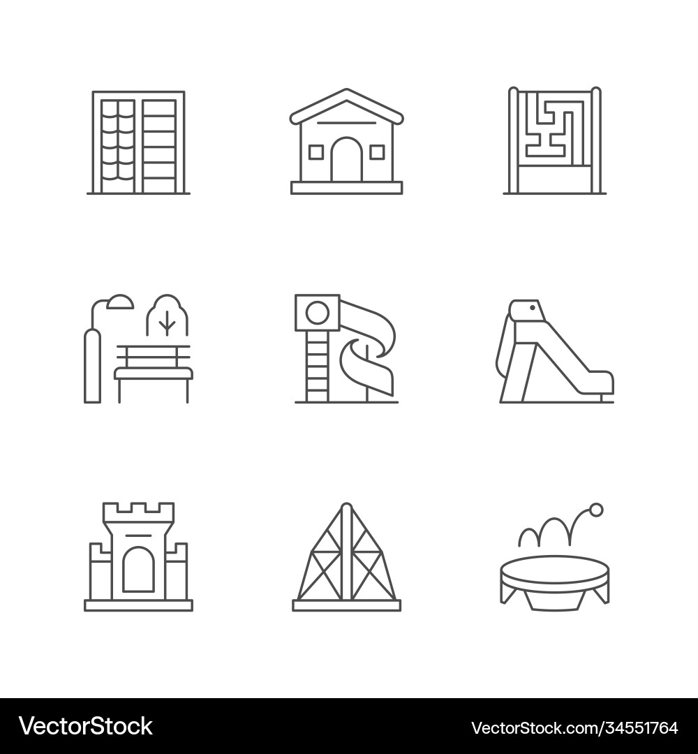 Set line icons playground Set line icons playground vector image