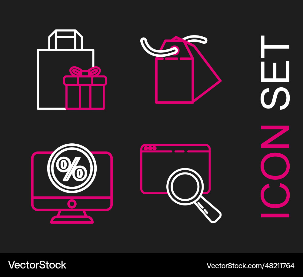 Set line search in a browser window percent Vector Image