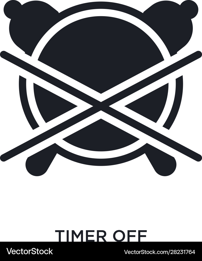 Timer off isolierte Icon einfaches Element von vektorbild