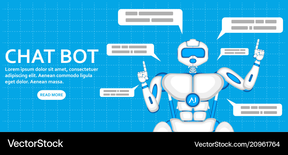 Trendy chatbot application with dialogue window Trendy chatbot application with dialogue window vector image