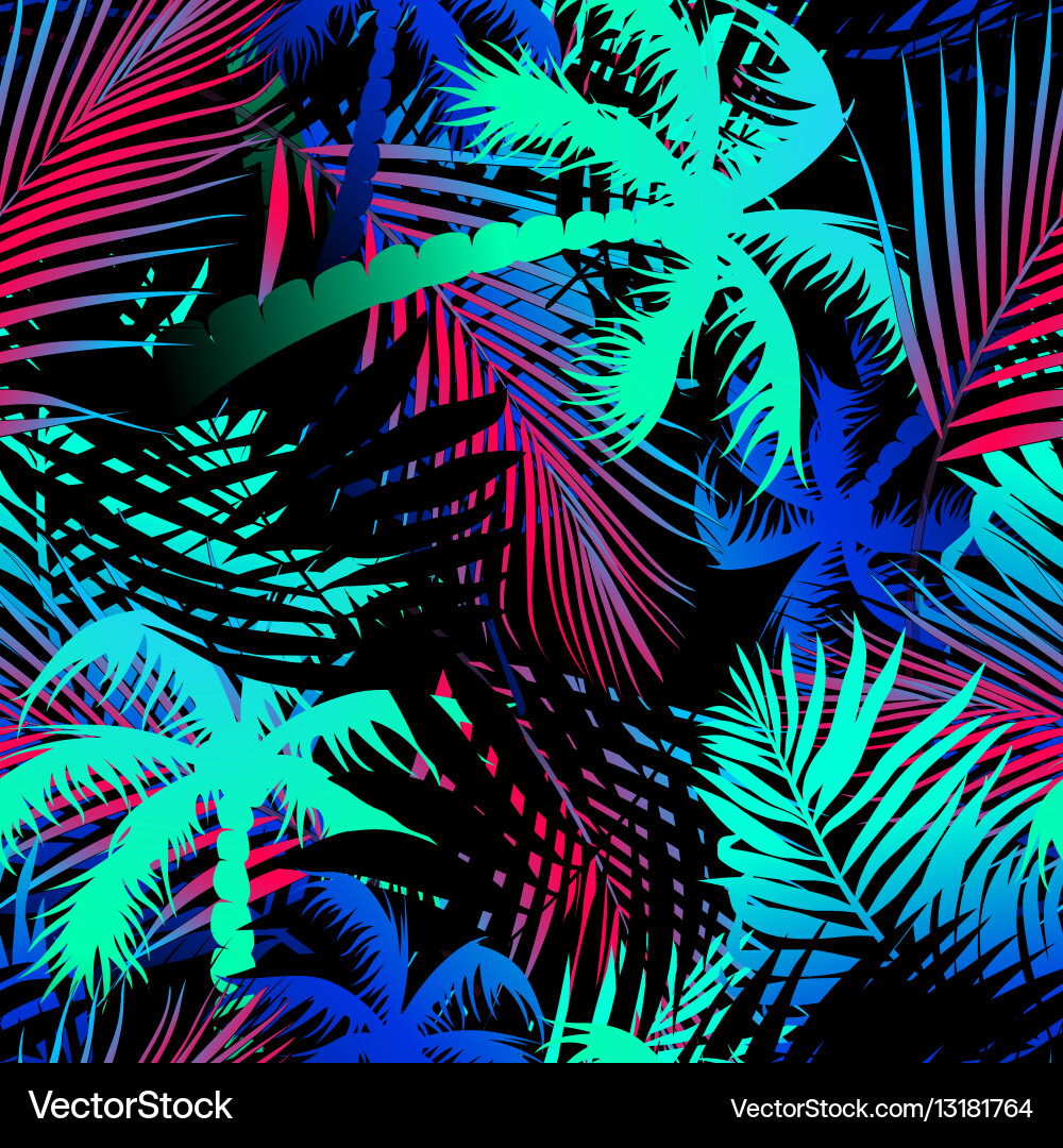 Vibrant Palm Leaf Pattern vector image